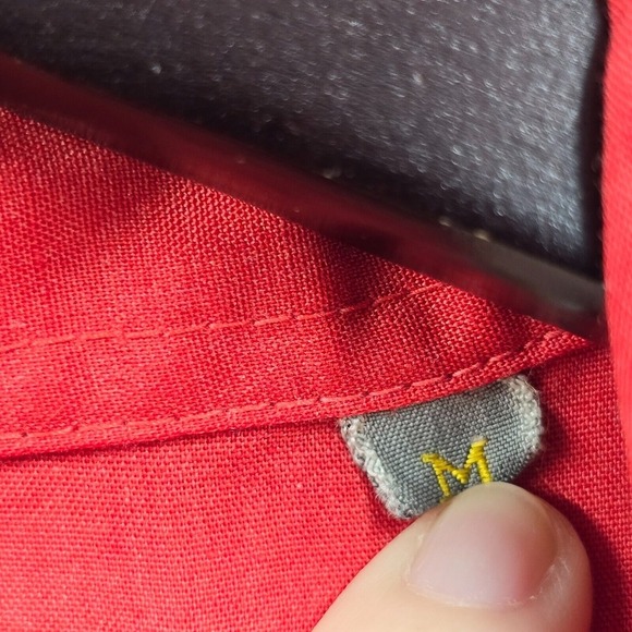 High Country Shirt Mens Medium Orange Western Pearl Snap Cowboy Rodeo Ranchwear‎ - Picture 7 of 13